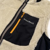 mont-bell モンベル ジップアップ フリース ベスト サイズ S /メンズ/アウトドア/クリマエア/アイボリー系