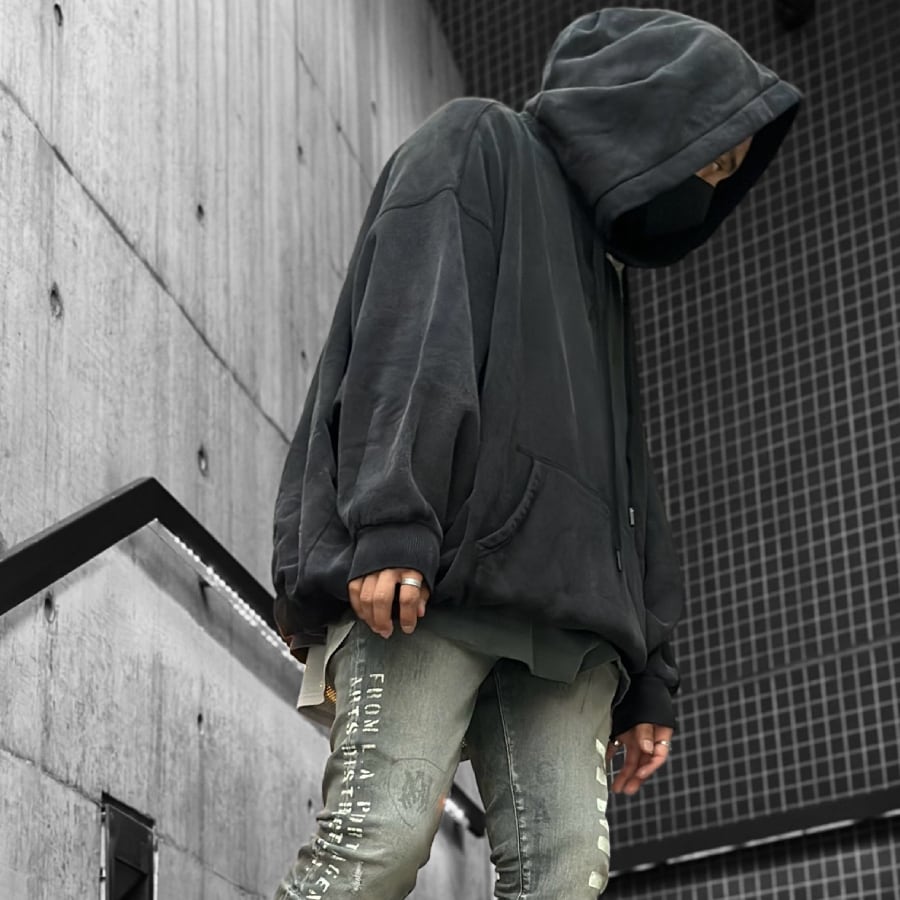 R13】JUMBO HOODIE(BLACK) | AYIN