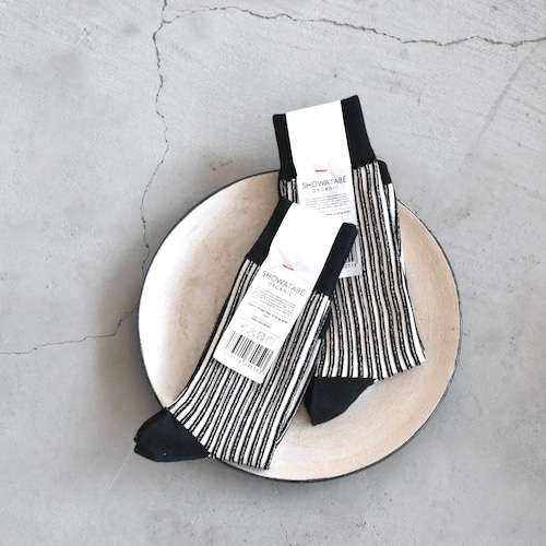 SHOWATABE by decka quality socks | Organic Striped Float Knitting Socks　ストライプ 靴下