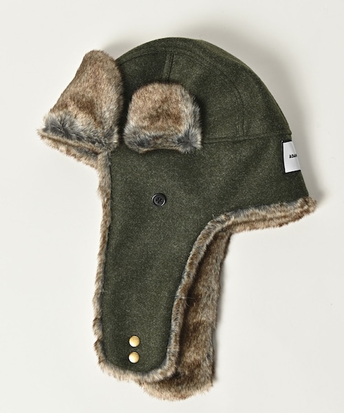 ADAM PATEK fleece fur flight cap (KHA) AP2229042