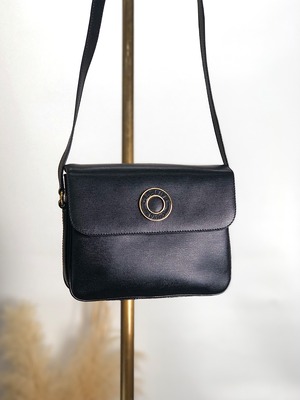 CELINE セリーヌ リザード型押し ショルダーバッグ ブラック 