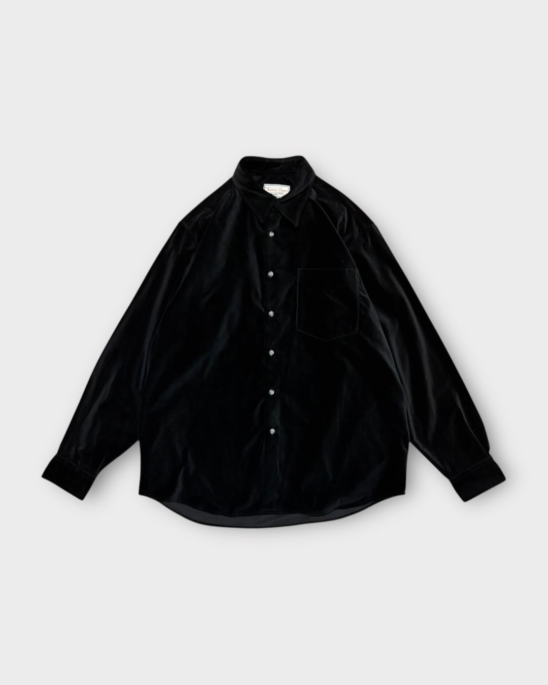 【Used】“Royal Coast” Cotton Velvet Black Shirt