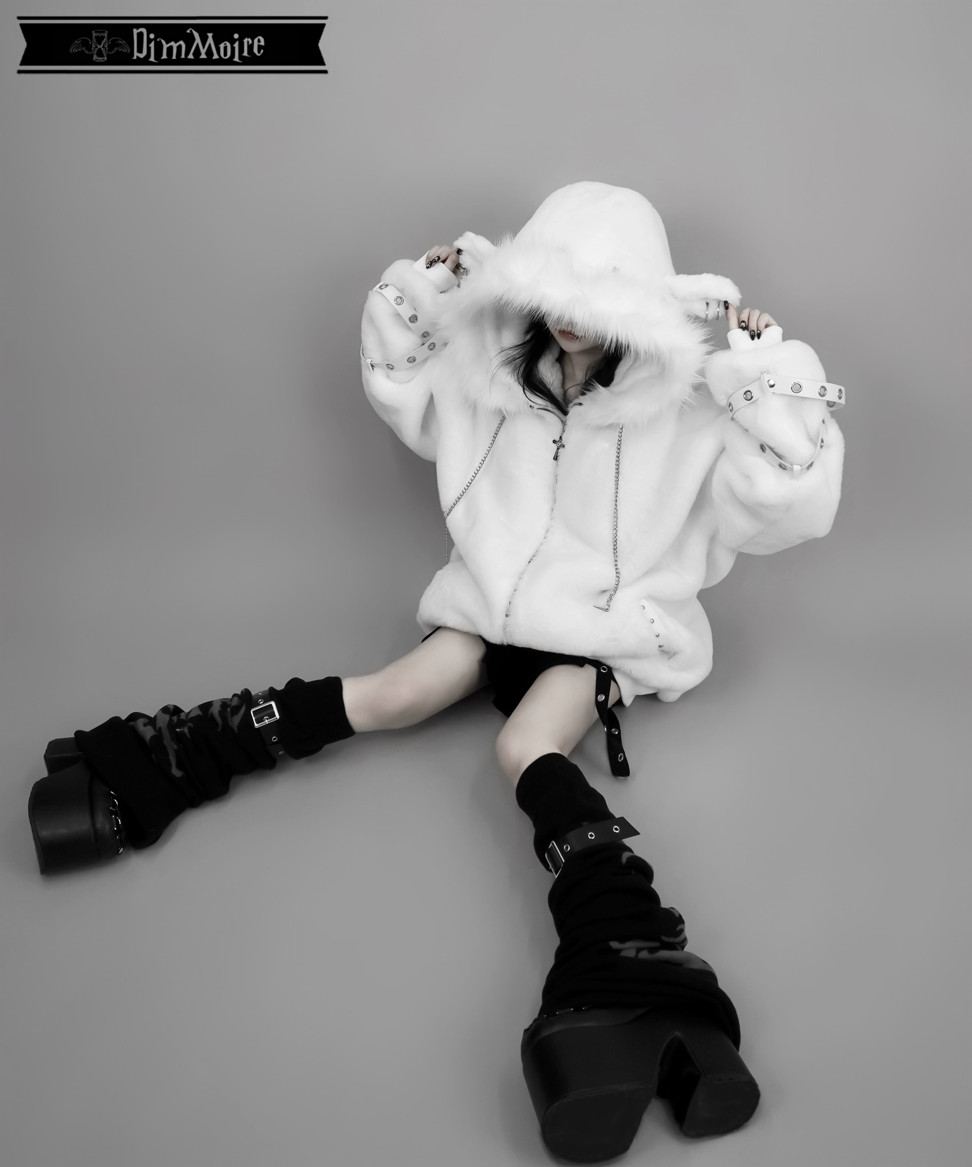 dimmoire Baby sheep ファーパーカー - 毛皮・ファーコート 