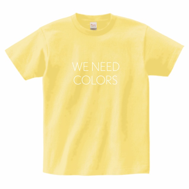【WE NEED COLORS T-shirt】CUSTARD YELLOW ／ white