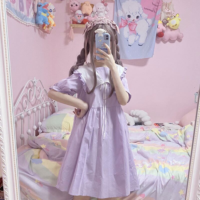 スカート スタンダードドレス サマーリボンショート レトロ 大人ガーリー スウィート キュート カジュアル 夏物 萌量不足37392327633