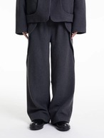 UNDERMINE Wool Blend Leaf Pocket Trousers