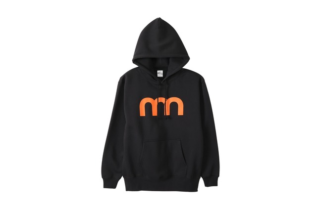 minnon m logo parka/Black×Orange