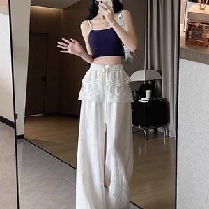 【送料無料】 ワイドパンツ 3色 フレア Aライン ボトム ロング レース 薄手生地 かわいい 大人可愛い 大人女子 綺麗 シンプル カジュアル 大人 上品 おしゃれ お洒落 こなれ感 ラフ コンサバ 着痩せ レディライク 無地 夏 30代 40代 レディース 女性用 ママ デート お出かけ 女子会 お呼ばれ 休日 お茶会 授業参観 着回し 普段使い ファッション コーデ スタイル 楽ちん 体型カバー 定番 デイリーユース オーバーシルエット 垢抜け 動きやすい ホワイト ブラック ブルー 大人カラー