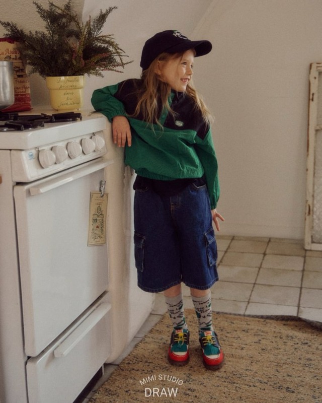 《送料無料》予約:カーゴデニムパンツ【BYMIMI】※ジュニアサイズ