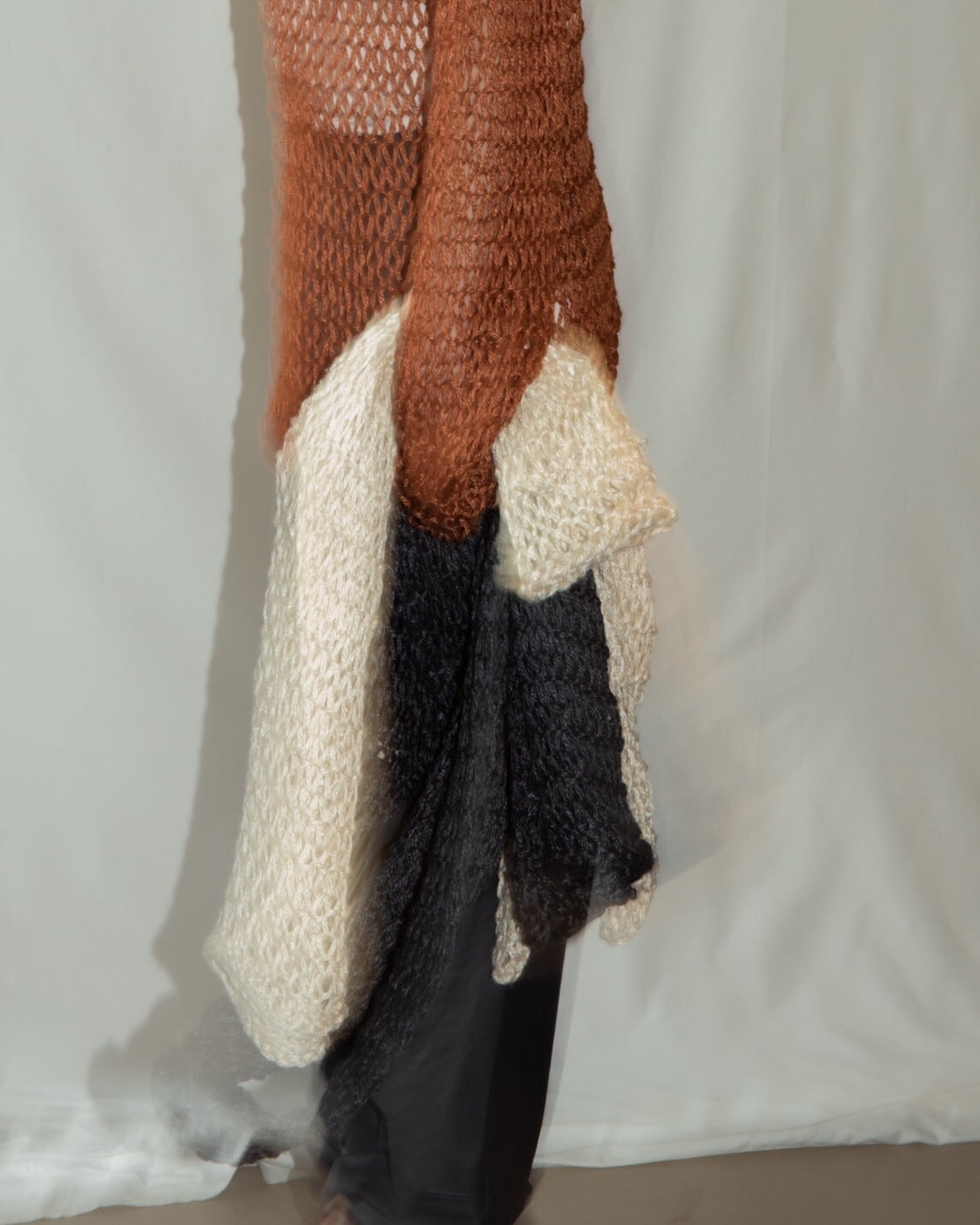 pelleq - hand knitted silk net jumper | LUIK FINN powered by BASE