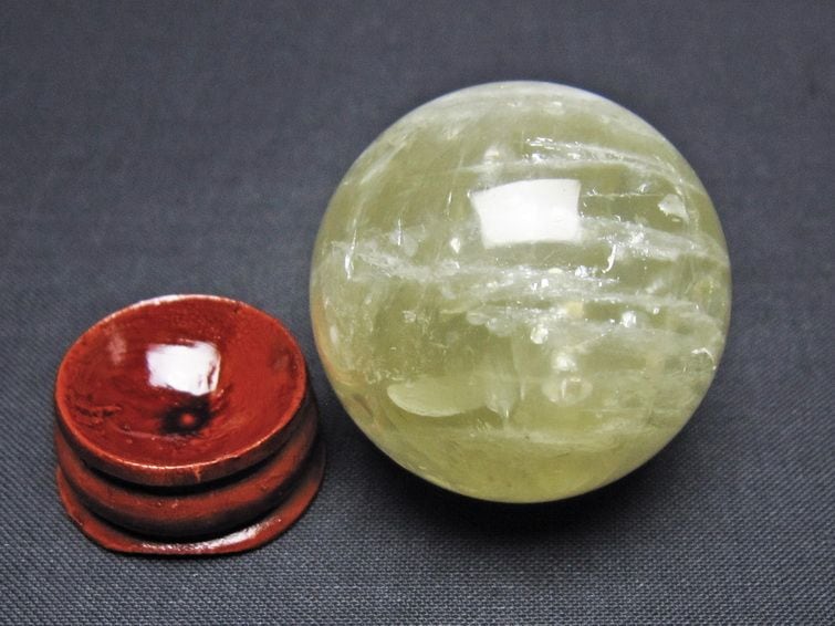 シトリン 丸玉 38mm シトリンクォーツ スフィア 一点物141-7743