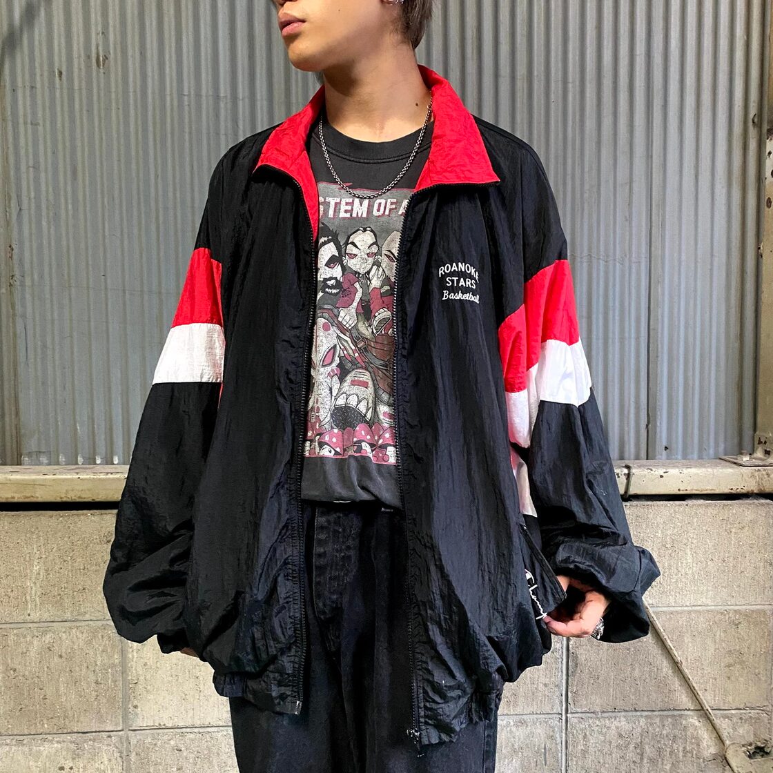 ビッグサイズ 90年代 Champion チャンピオン ロゴ刺繍 ナイロン 