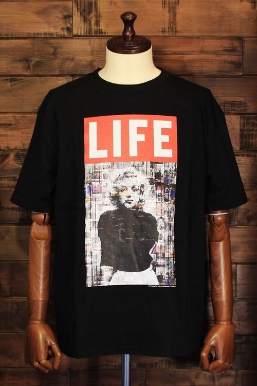 LIFE x SCREEN STARS プリントTシャツ "Marilyn Monroe" 2222-SSBTLF32 BLACK