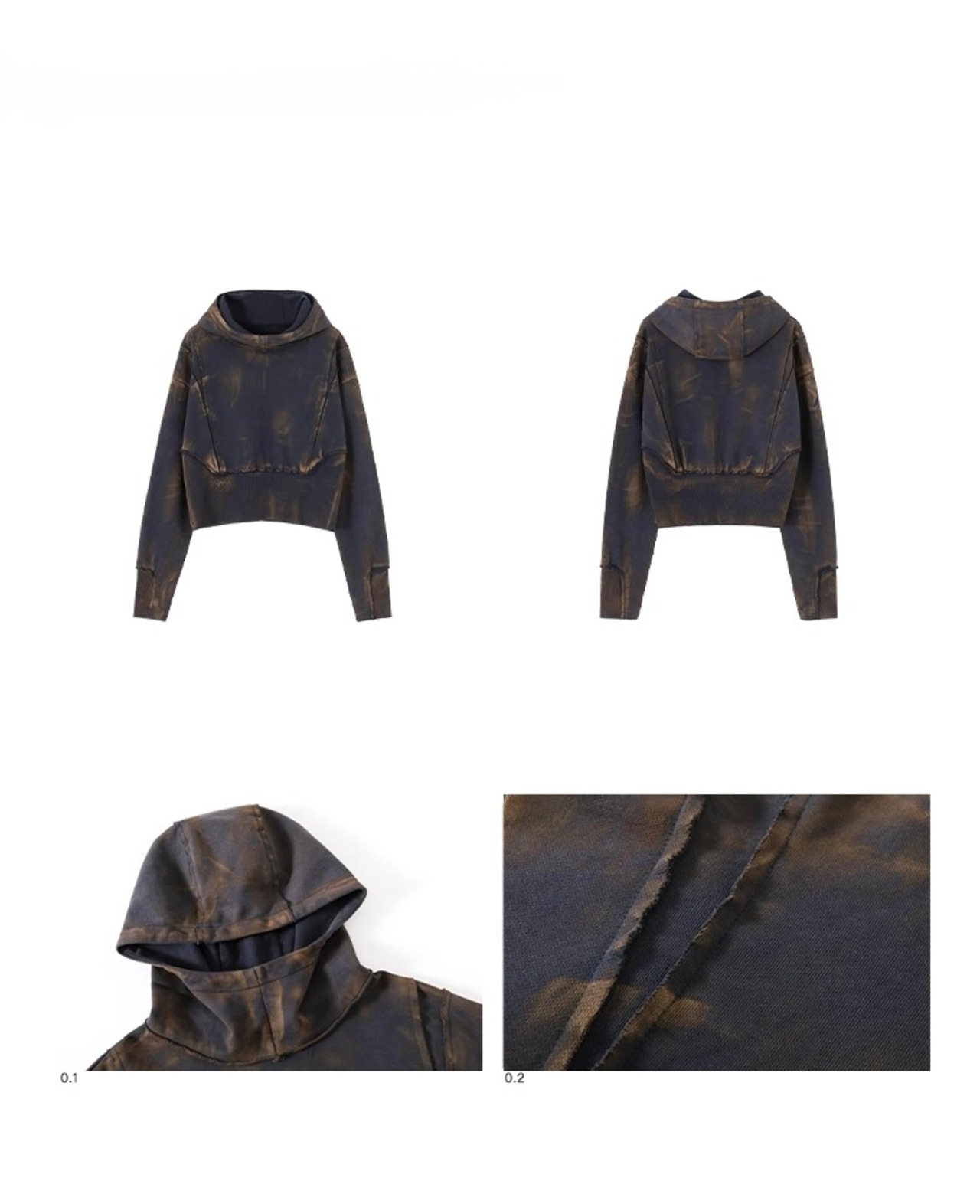 CONP HAND PAINTED WAR DAMAGE HOODIE