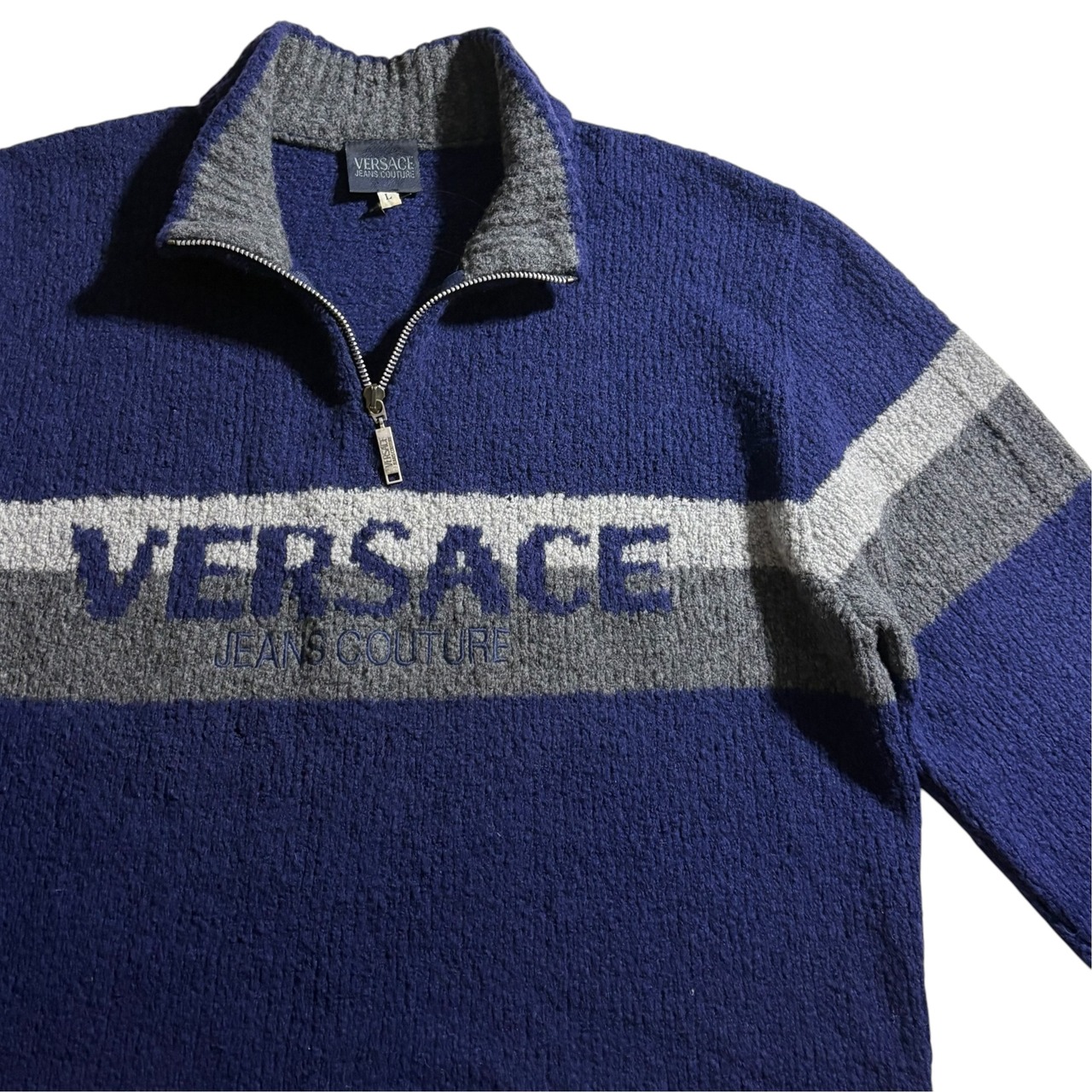 vintage VERSACE JEANS COUTURE half zip sweater