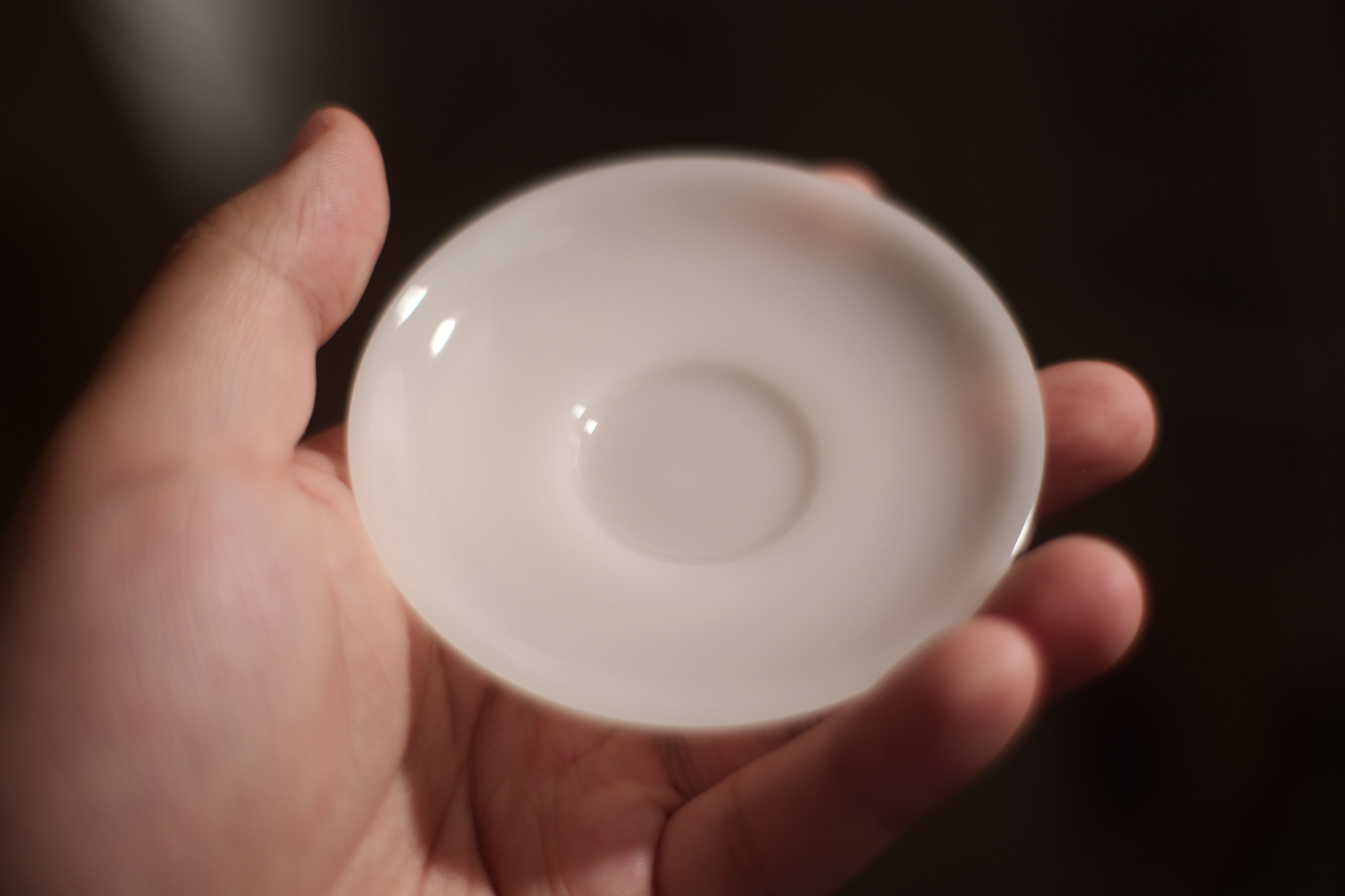 氷種白磁蓋碗＜徳化窯＞（満水約80cc、実用容量約65cc） | 北白川糕糰店