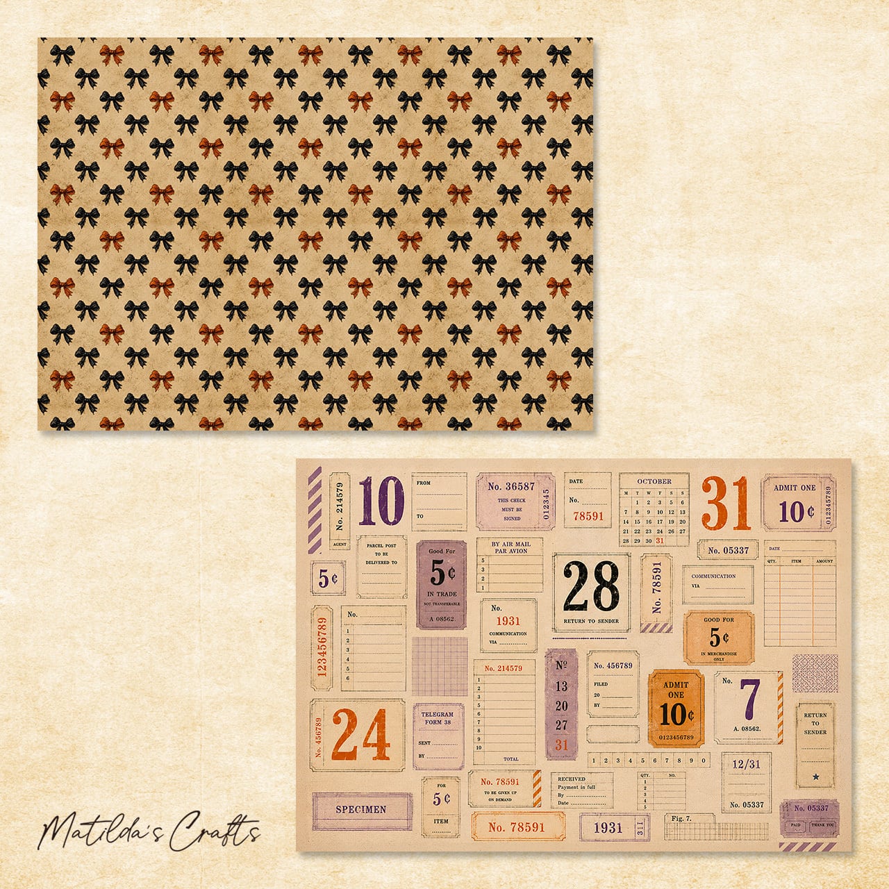 コラージュシート MA-0021 | Matilda's Crafts