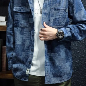 ハンサムでスタイリッシュなデニムシャツ　SH001