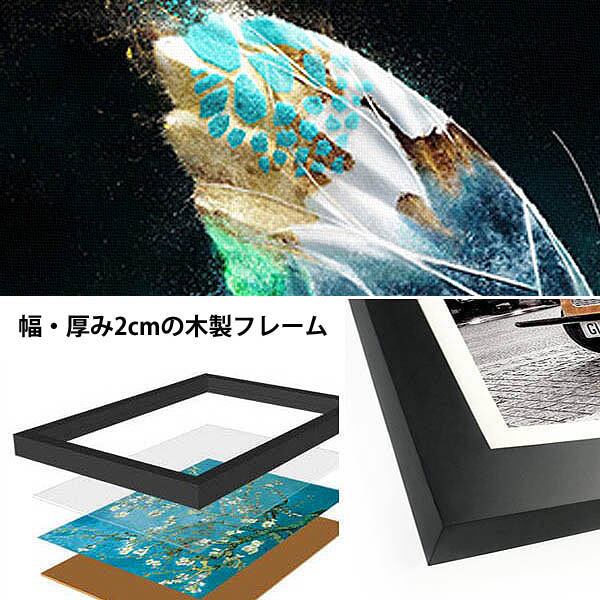 カラフルな木製アートパネル 2点セット カラフルな木製アート