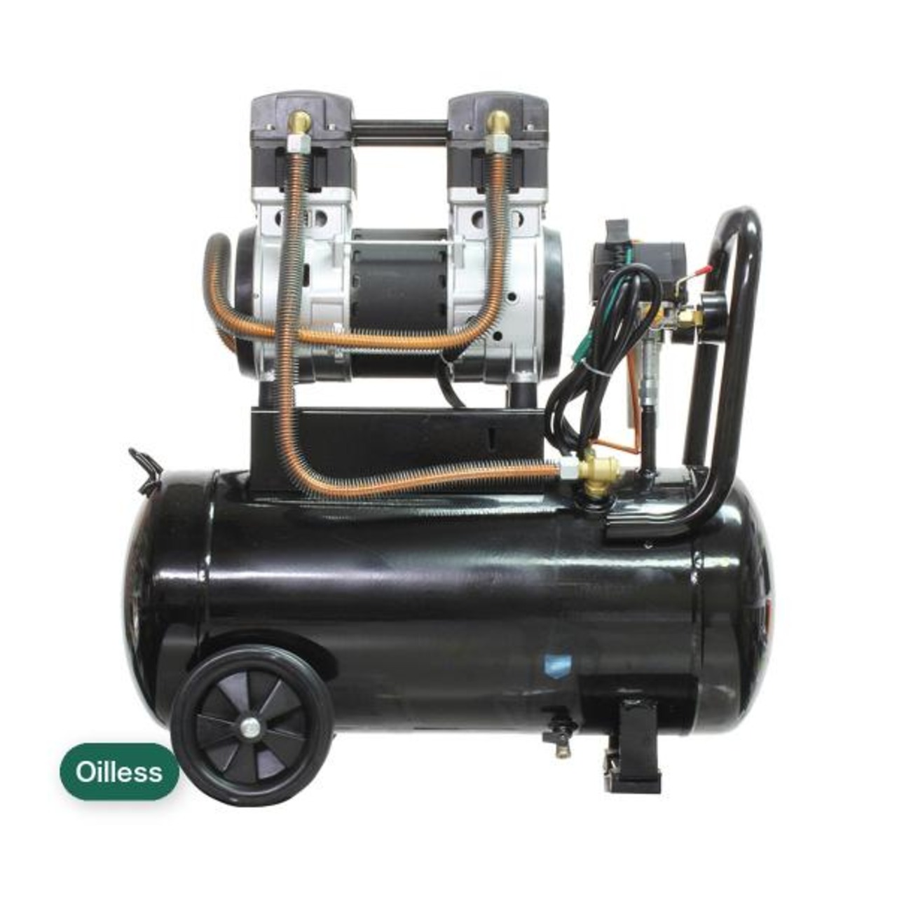 オイルレスコンプレッサー 38L 横型 DZW038BK