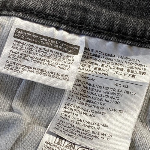 【W38 L30】 japan levi's black リーバイス 559 詳細写真4