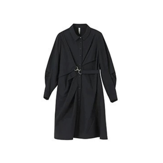 Asymmetric hook shirt dress C1255