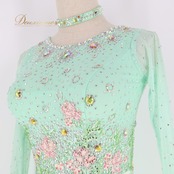 社交ダンス 衣装 スタンダードドレス ワンピース ドレス 緑 ミント 水色 黄緑 フロート デモ 競技 ダンス パーティ 発表会 日本製 グリーン系 パステルカラー 軽やか 印象 美しい コスチューム 競技用 フォーマル モダンダンス ブルー系 フリル デザイン ダンスイベント 発表会用 おしゃれ ステージ衣装