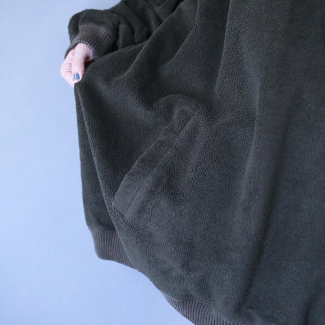 "BIG DOGS" XXX super over silhouette half-zip fleece pullover