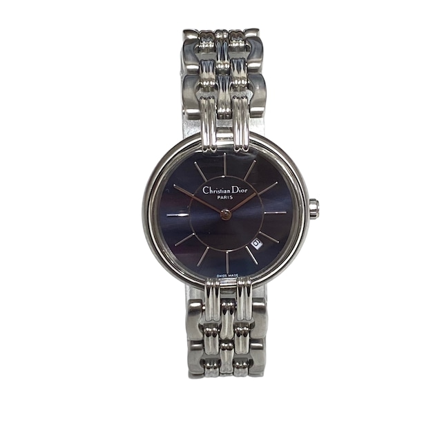 Christian Dior ディオール D66-100 バギラ SS クォーツ ネイビー文字盤 腕時計 レディース 4278-202110