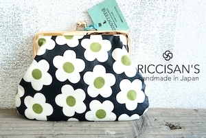 ★再販 retro flower pattern gamaguchi pouch handmade ● 手作りレトロフラワーがま口ポーチハンドメイド