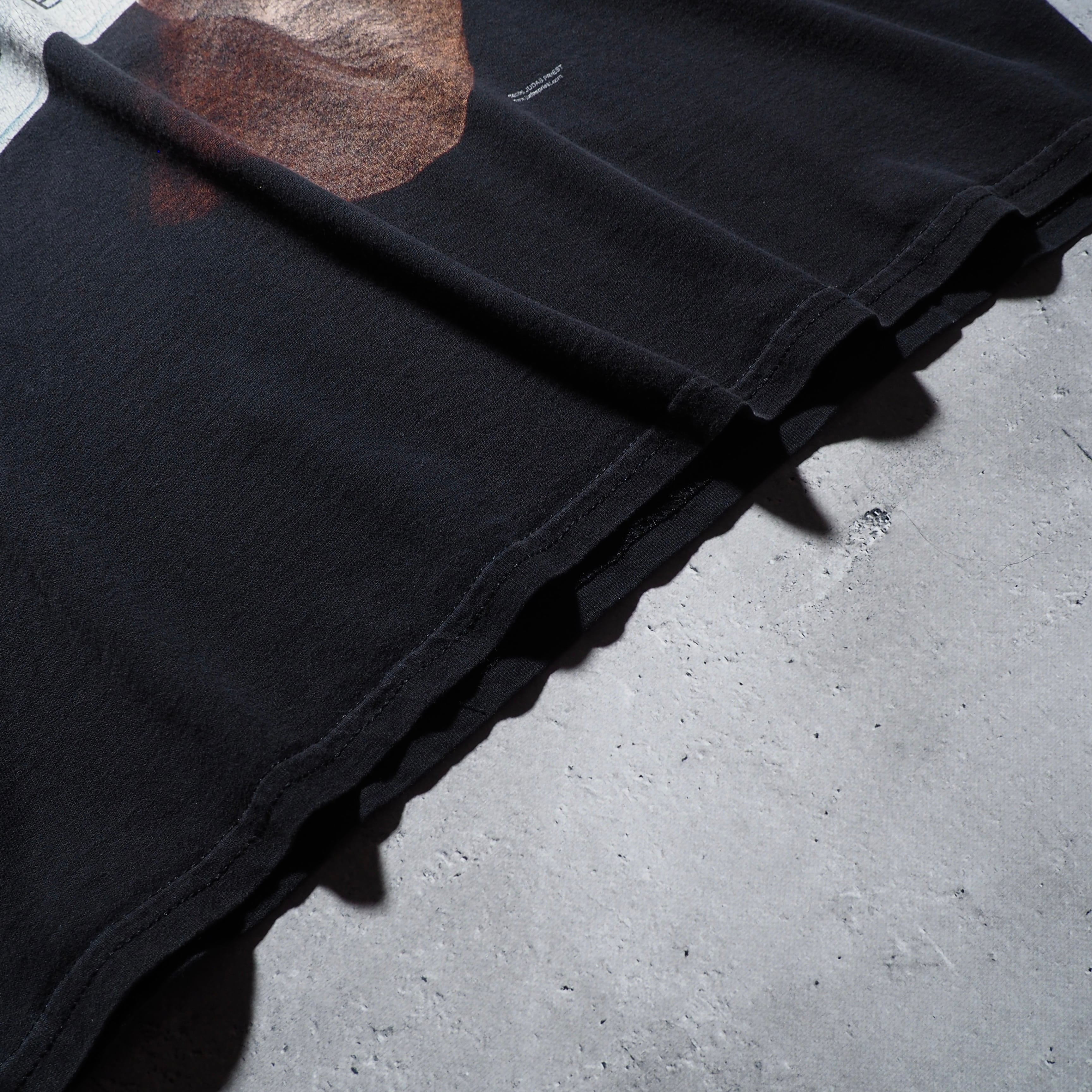 2005s ” Judas priest ” World tour graphic printed Black loose Tee