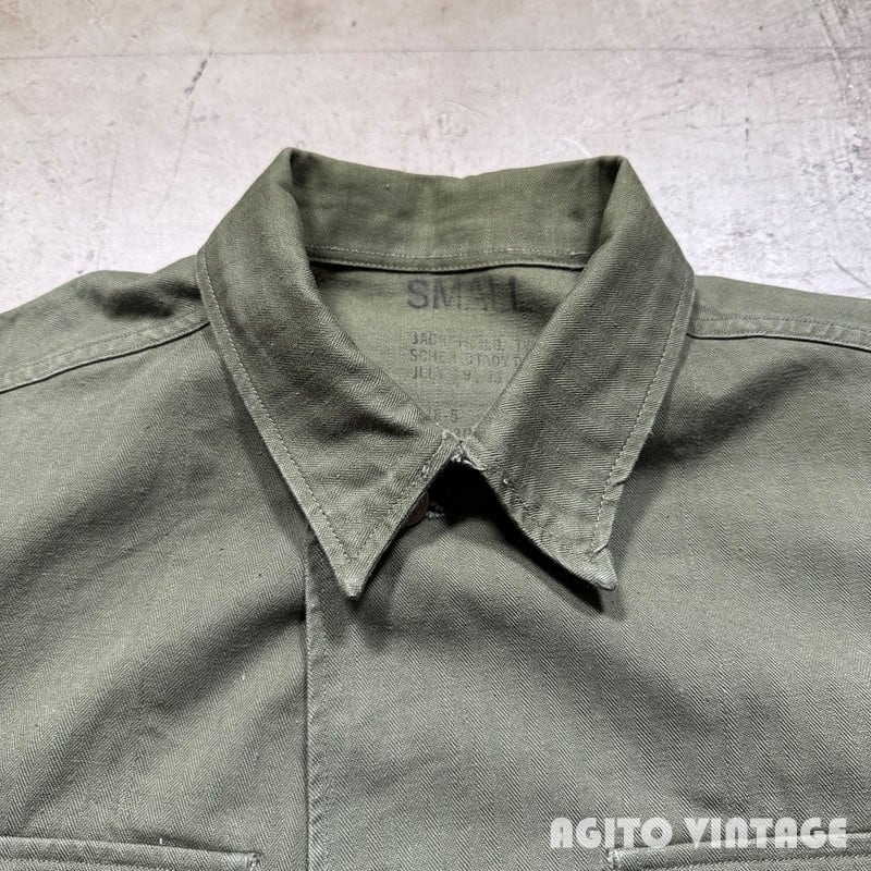 40's U.S.ARMY M-1947 M-47 HBTジャケット ヘリンボーンツイル グッド