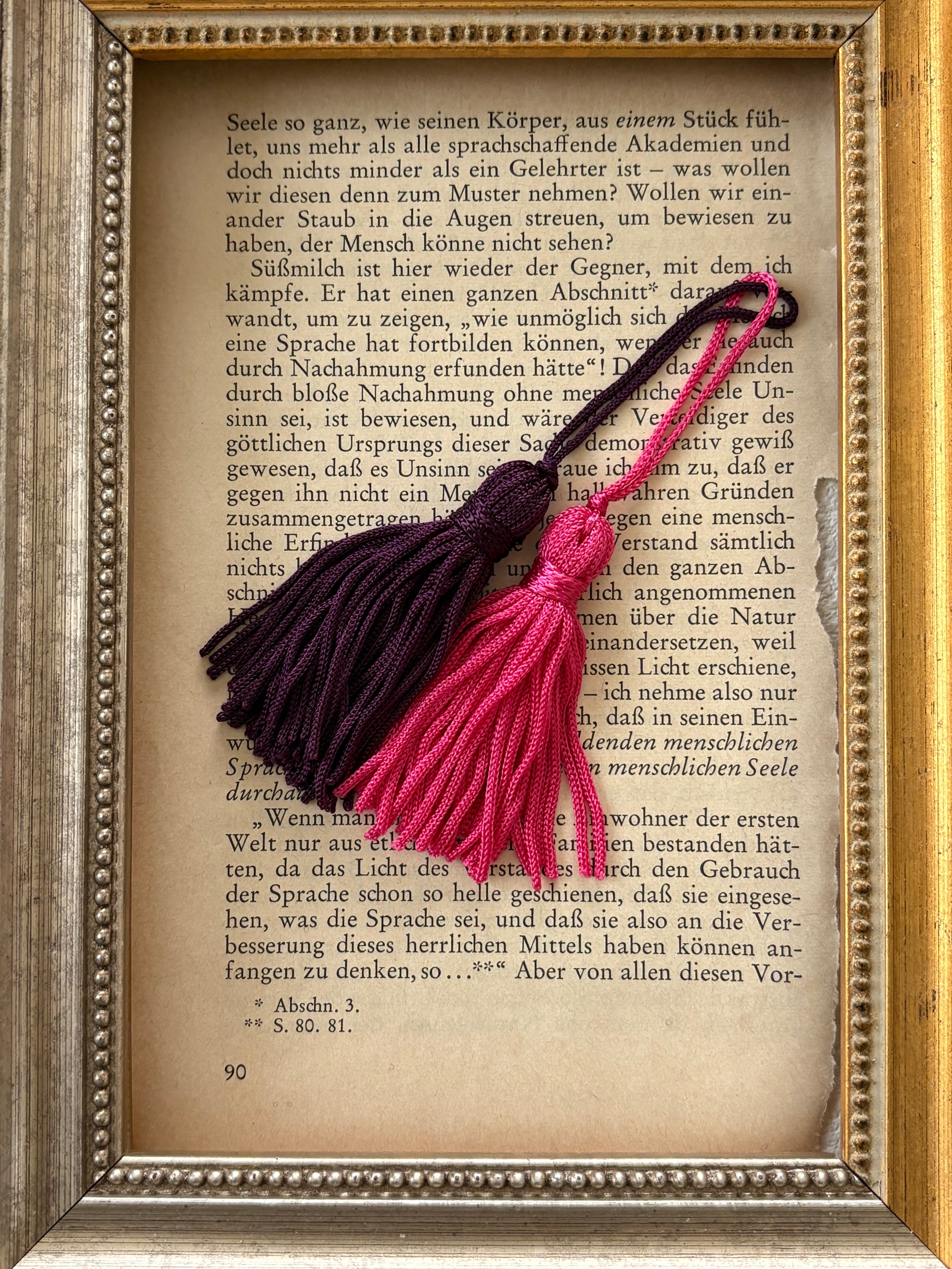 輸入デザインタッセル フランス リリアンタッセル フューシャピンク/プラム カルトナージュ アクセサリーパーツ デコレーション材