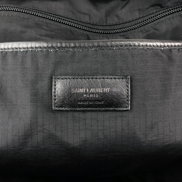 Yves Saint Laurent イヴ・サンローラン バックパック ブラック ナイロン リュック vintage ヴィンテージ オールド 7tw3dp