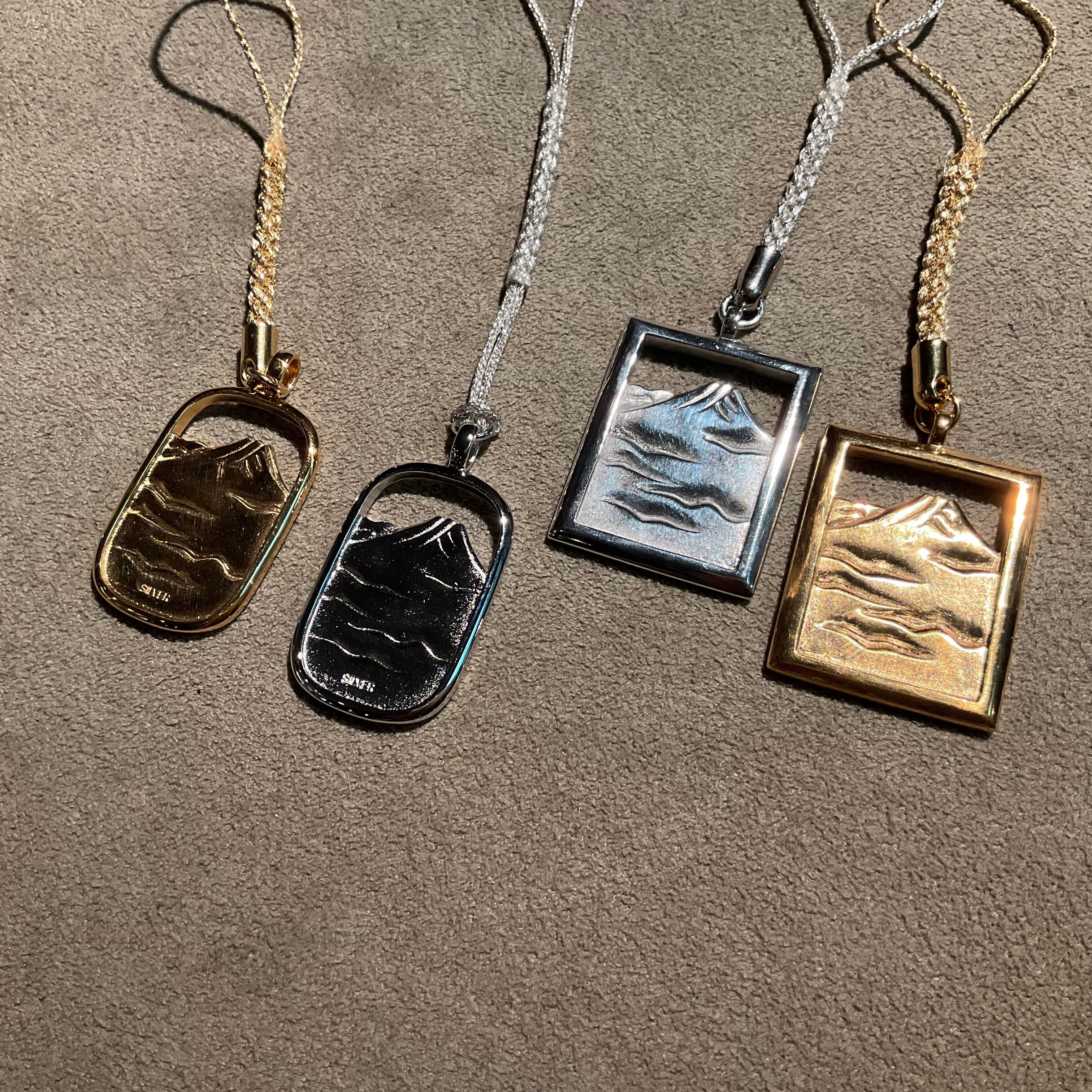 富士山 Square Flame Key holder Chain strap SilverJewelry 世界遺産