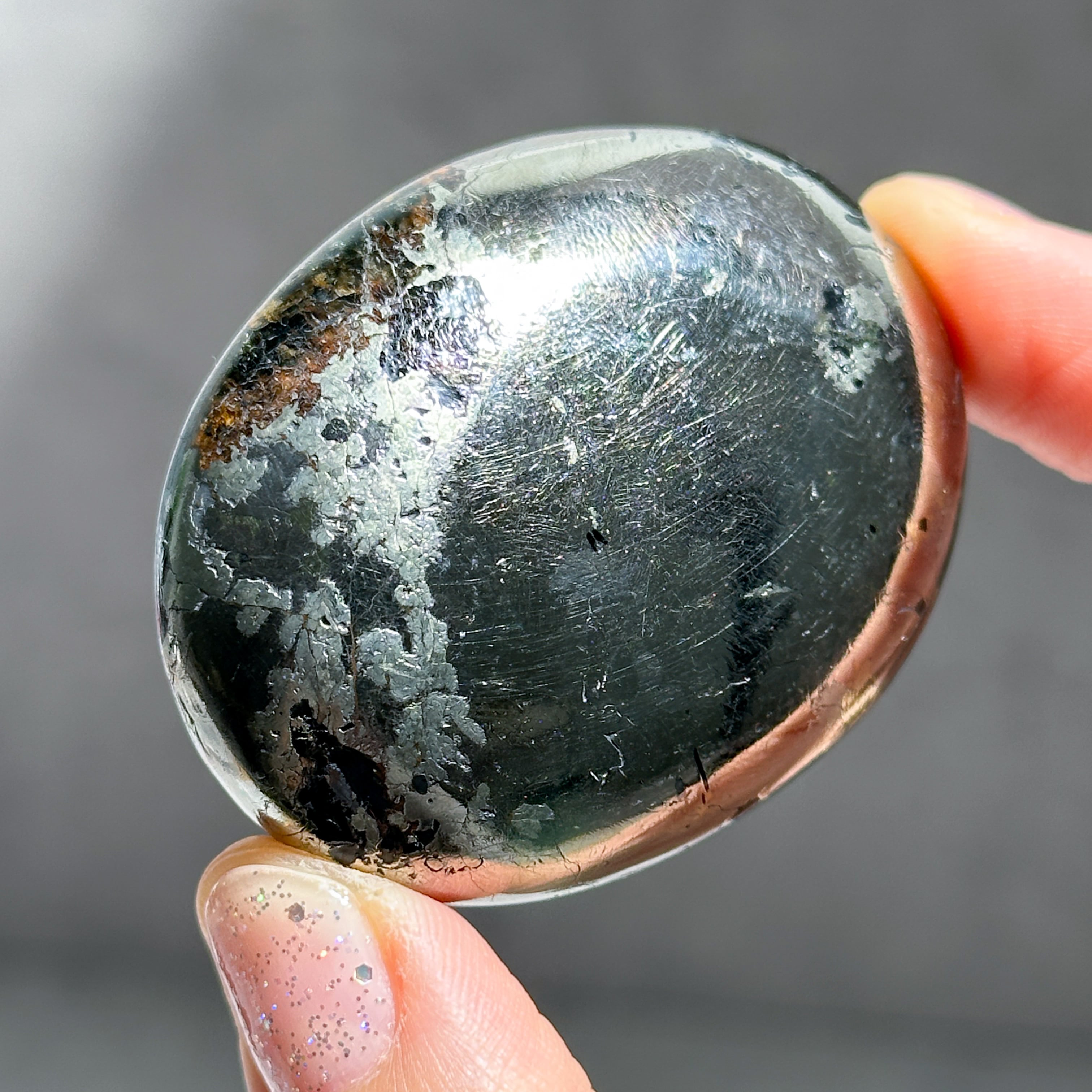 パイライト with クォーツ パーム22 ◇Pyrite with Quartz◇天然石