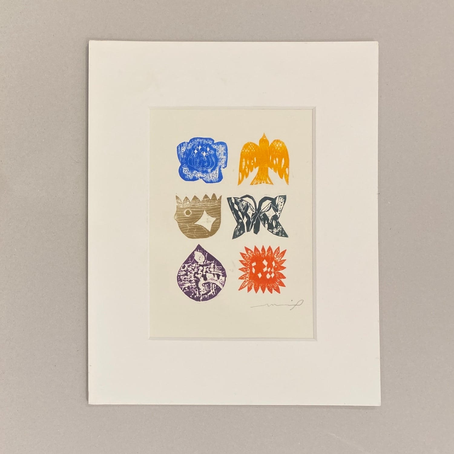 《ノエルの贈り物》溝上幾久子 Mizokami Ikuko 紙版画