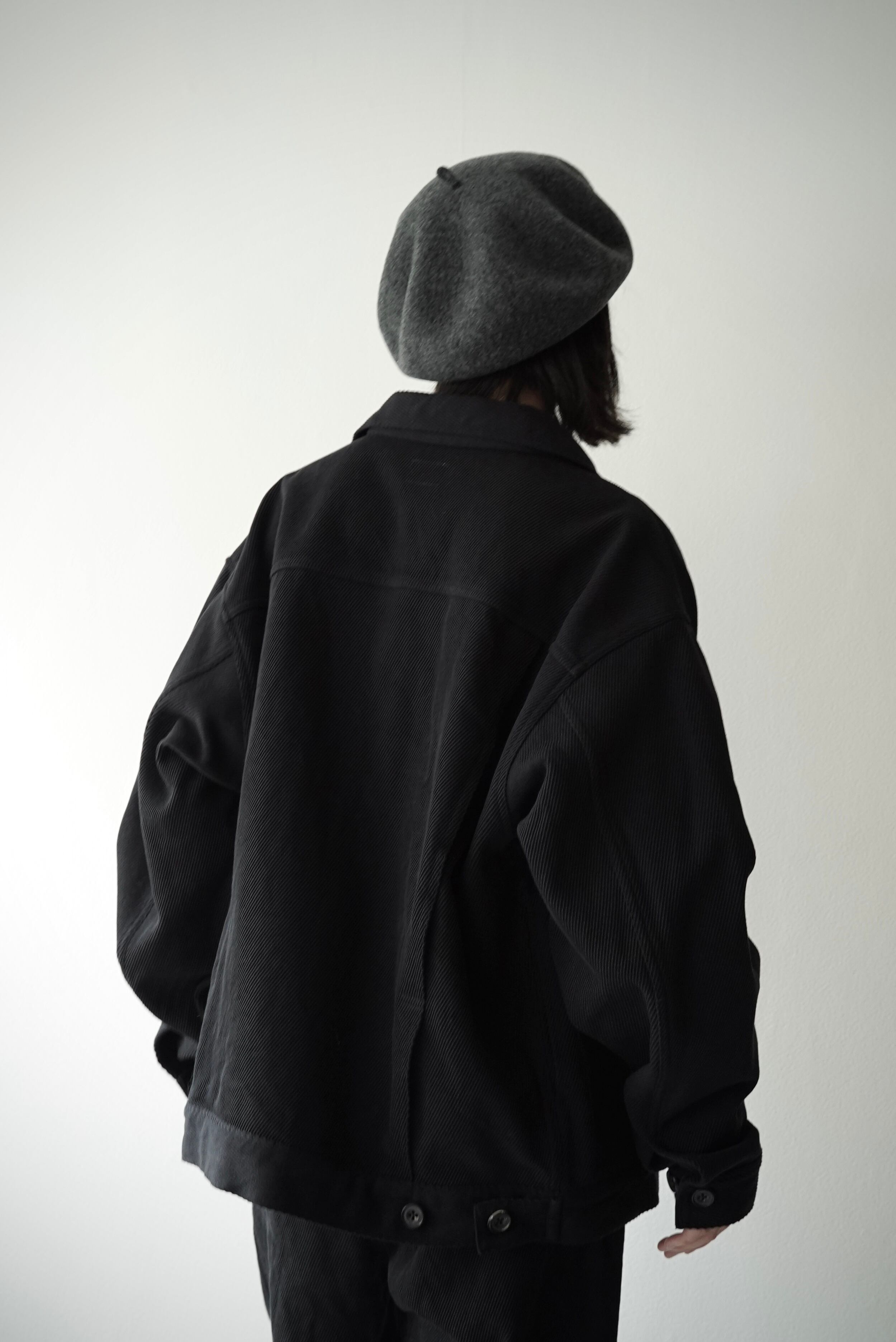 Heavy Cotton Kersey / Workers Jacket (BLACK) | C O L I N A
