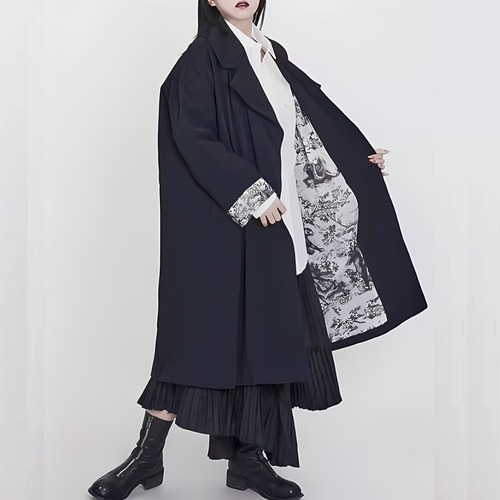 Shadow art long coat C0680