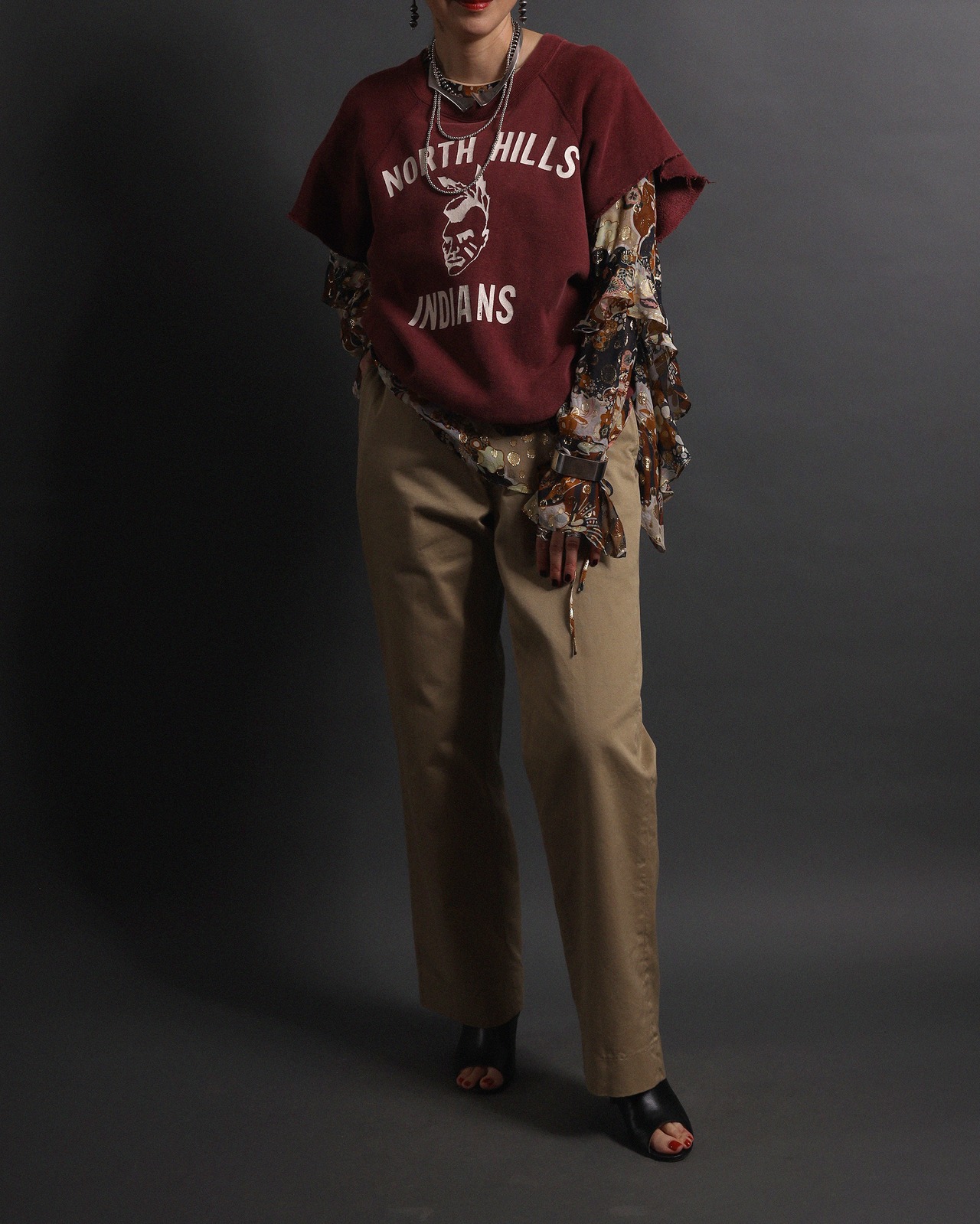 1960-70's North Hills Indians / Short Sleeve Sweat Shirt