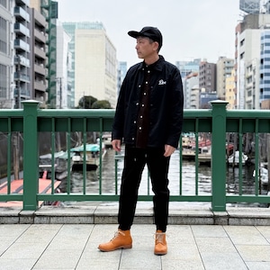 (BLACK) VENTILE STRETCH LONG PANTS