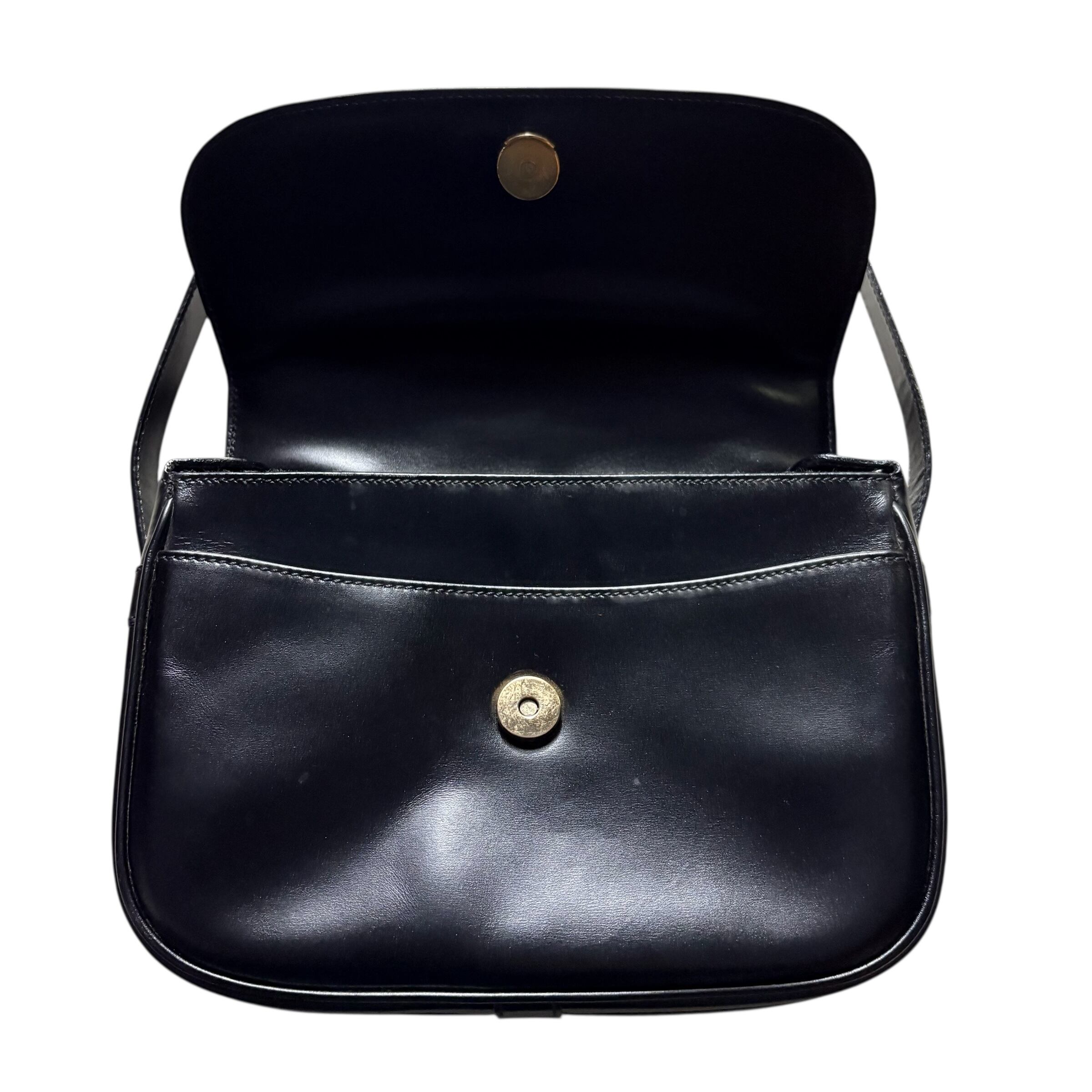 archive CELINE black leather shoulder bag “Star Ball” | NOIR ONLINE