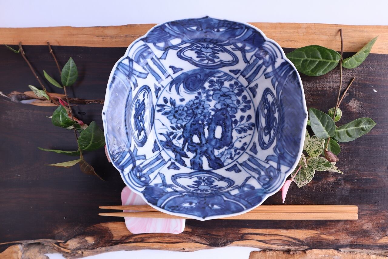 染付芙蓉手岩花文兜鉢 | 陶つちやま