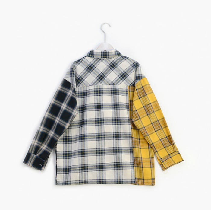 メンズシャツ カジュアル bts 防弾少年団 レディースシャツ チェック柄