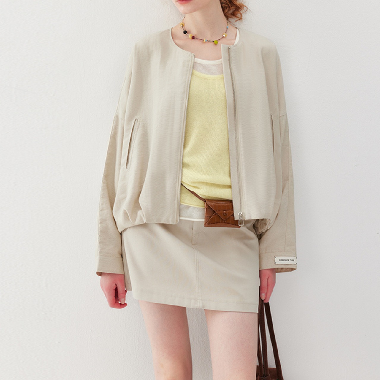 No Collar Jacket T3539