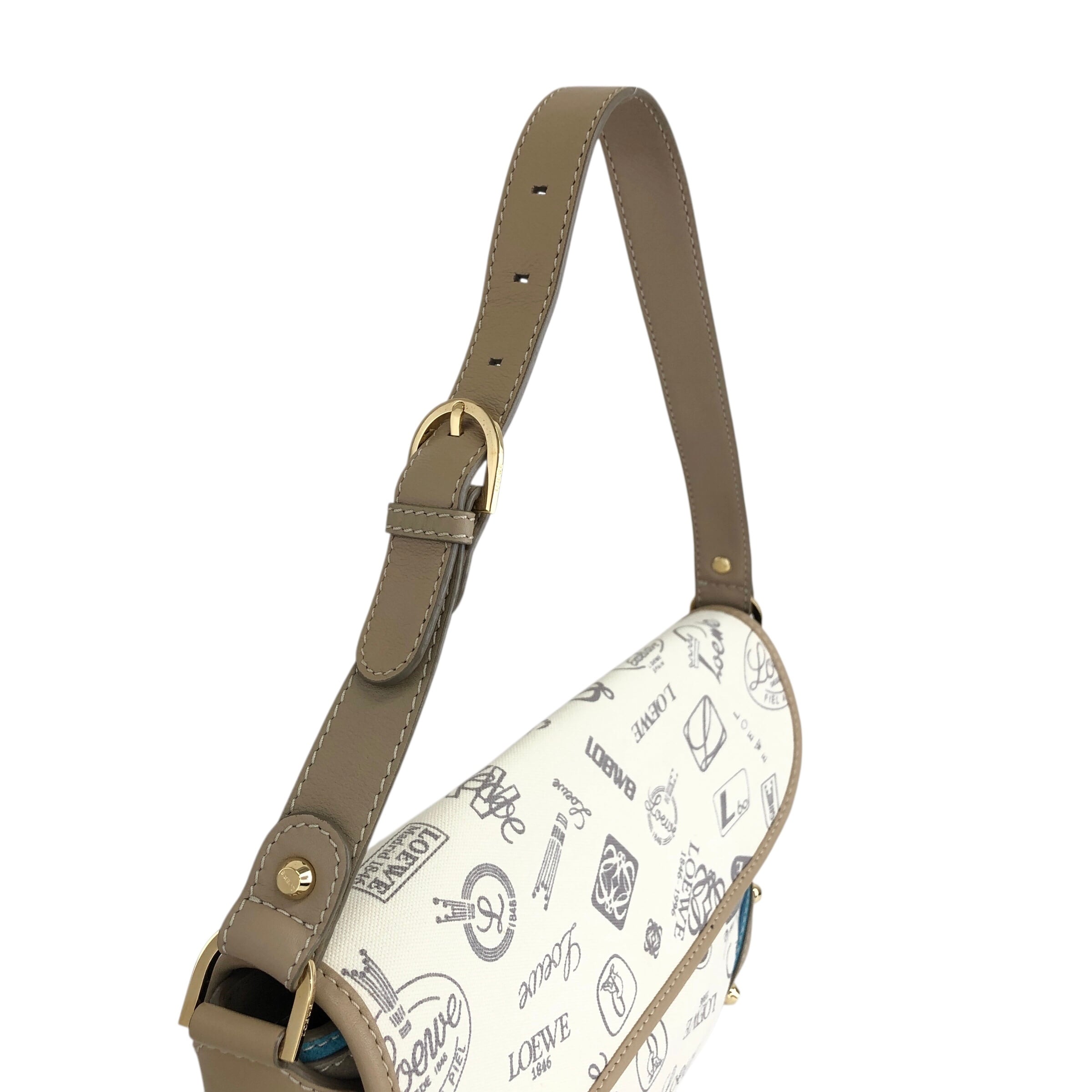 ロエベLOEWE160周年記念ワンショルダーバック アニバーサリーロゴキャンバス LOEWE ロエベ ショルダーバッグ ベージュ 160周年記念モデル