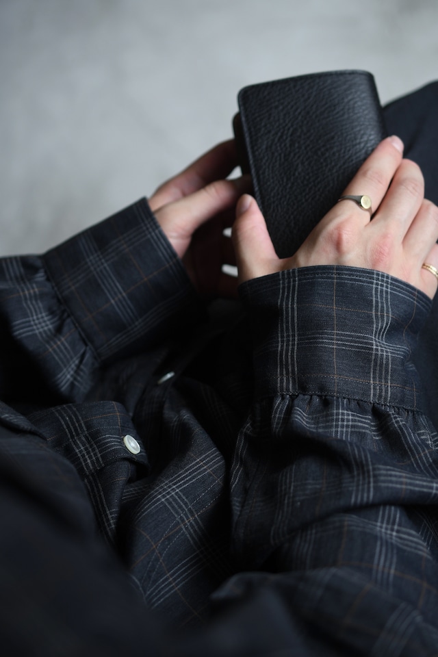BISOWN / SZ BOIL COTTON SMOCK SHIRTS (TOP GRAY CHECK )