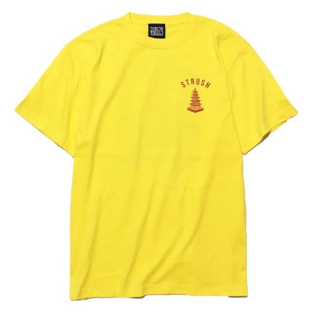 strush wheel / Tee Shirts / Temple of The Speed / Art by 2YANG / yellow / 5.6oz / XL