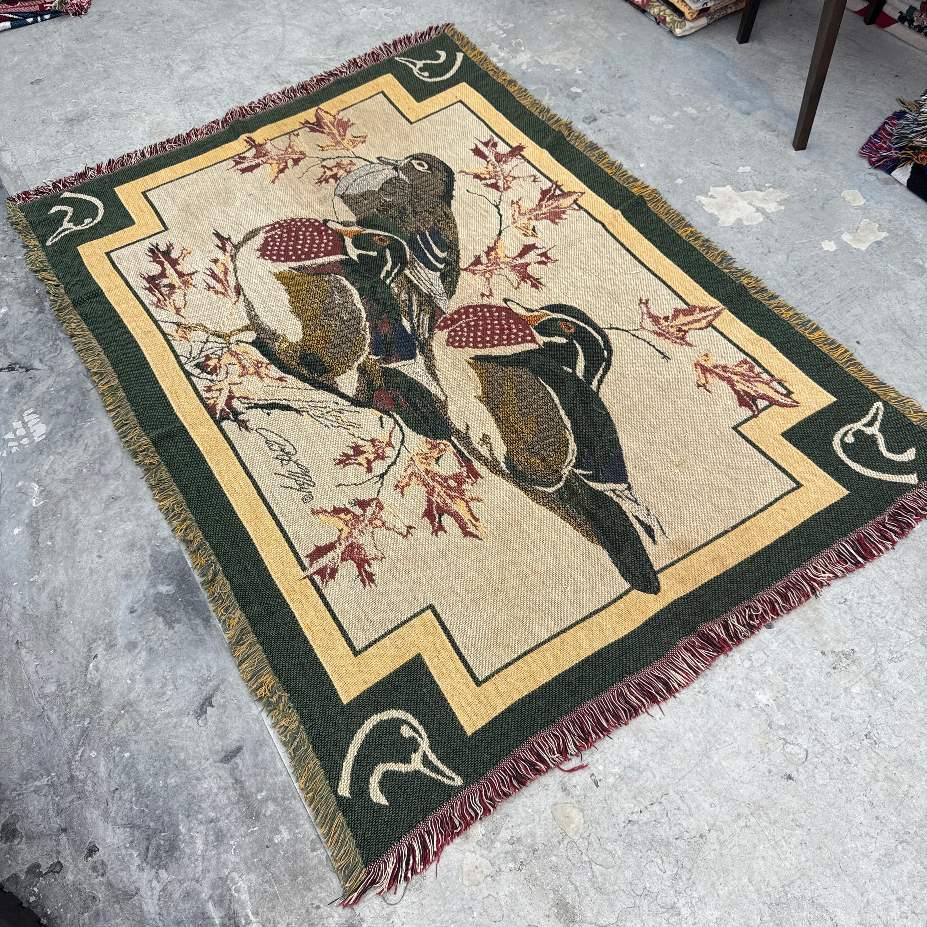 海 魚 マルチカバー ソファーカバー ヴィンテージラグ 160x121 | Beo