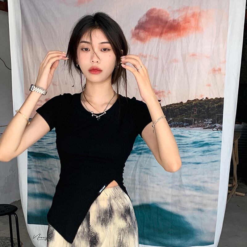 ブラックTシャツ サマー 夏物 スーパーモール14874698457